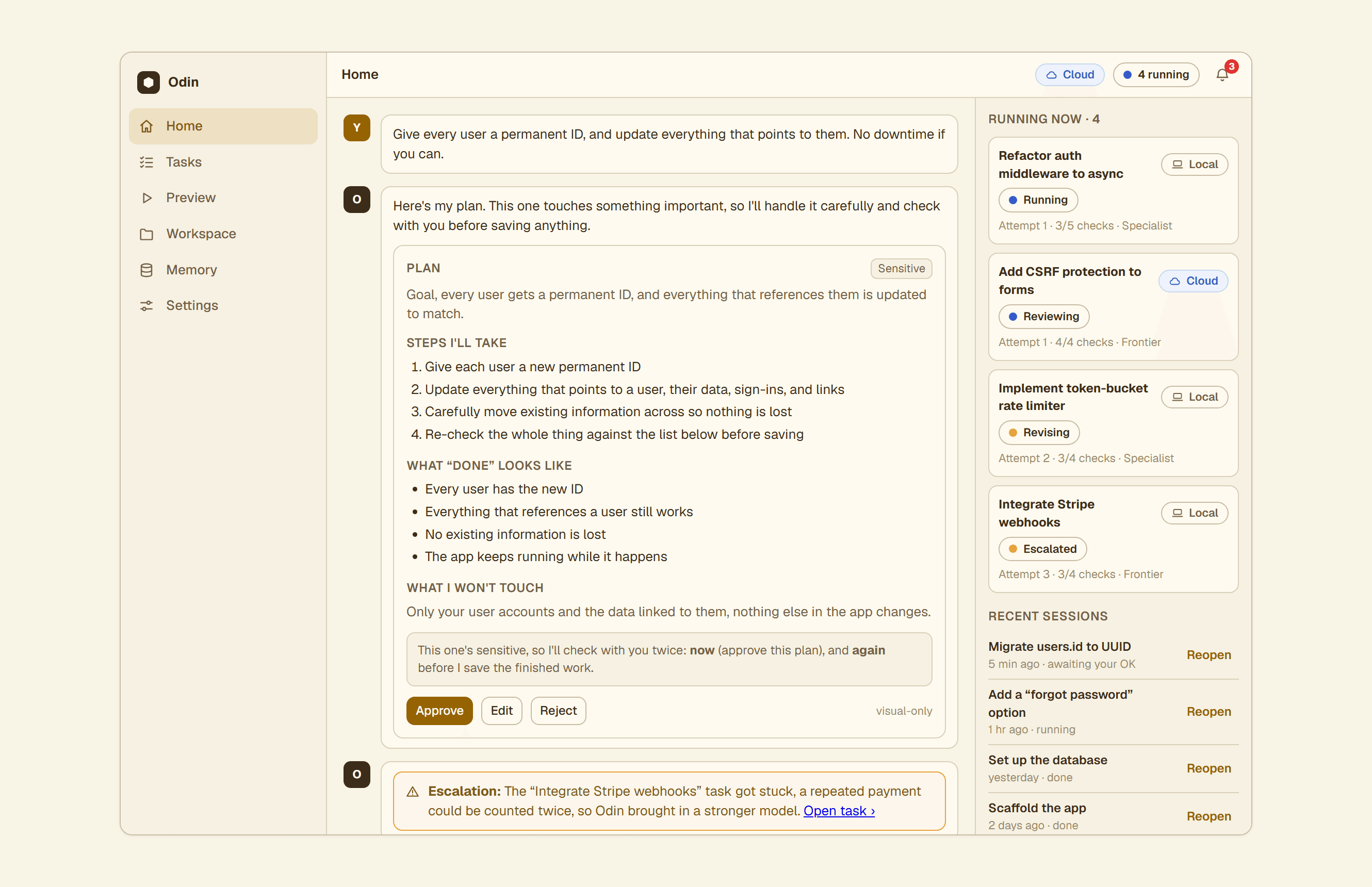 The Odin workspace